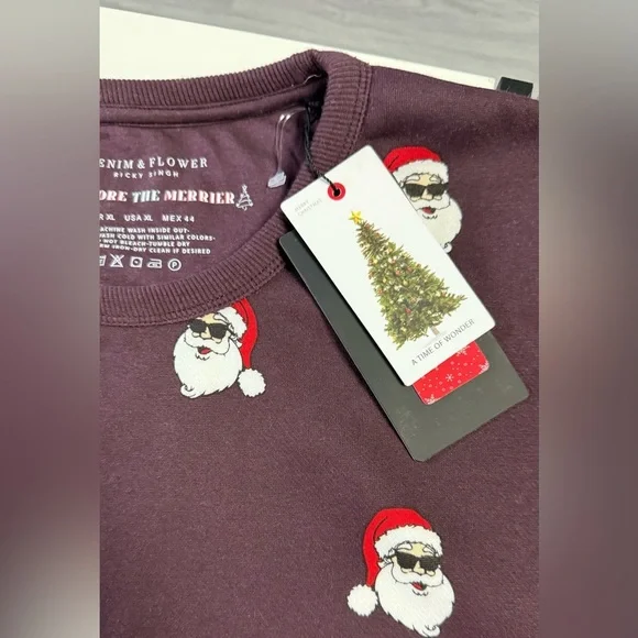 Denim & Flower Ricky Singh Santa Claus Christmas Jacket Unisex Size XL  Coat - Picture 5 of 9